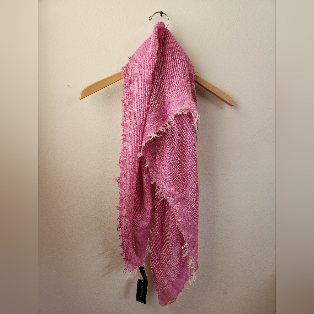 Express Woven Knit Lightweight Scarf‎ Pink One-Size NWT